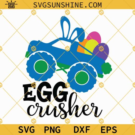 Egg Crusher SVG, Monster Truck With Eggs SVG, Easter Monster Truck SVG, Boys Easter Shirt Design SVG, Boys Easter SVG