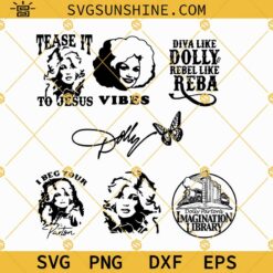 Dolly Parton SVG Bundle, Dolly Parton Quotes SVG Cut File for Cricut, Country Music SVG, Dolly Parton Clipart Digital Download