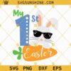My First Easter Svg, My 1st Easter Bunny Carrots Svg, Baby Boy Easter Svg Dxf Eps Png Cut Files