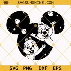 Chip and Dale SVG, Disney Ears SVG, Chip 'n Dale Rescue Rangers SVG