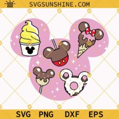 Disneyland Snacks SVG, Disney Snacks SVG, Mickey Mouse Head Ice Cream SVG, Snack Goals SVG, Disney SVG, Snacks SVG