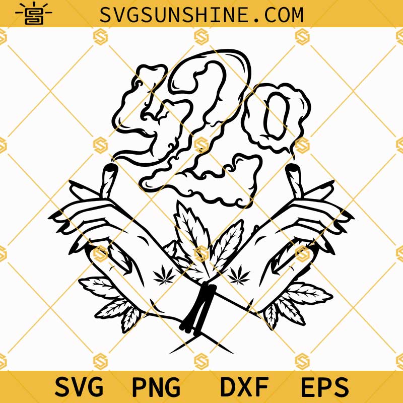 420 Svg, Hand Smoking Joint Weed Marijuana Cannabis Svg, Weed Svg, Sexy Hand With Weed Joint Svg, Smoking Weed Svg