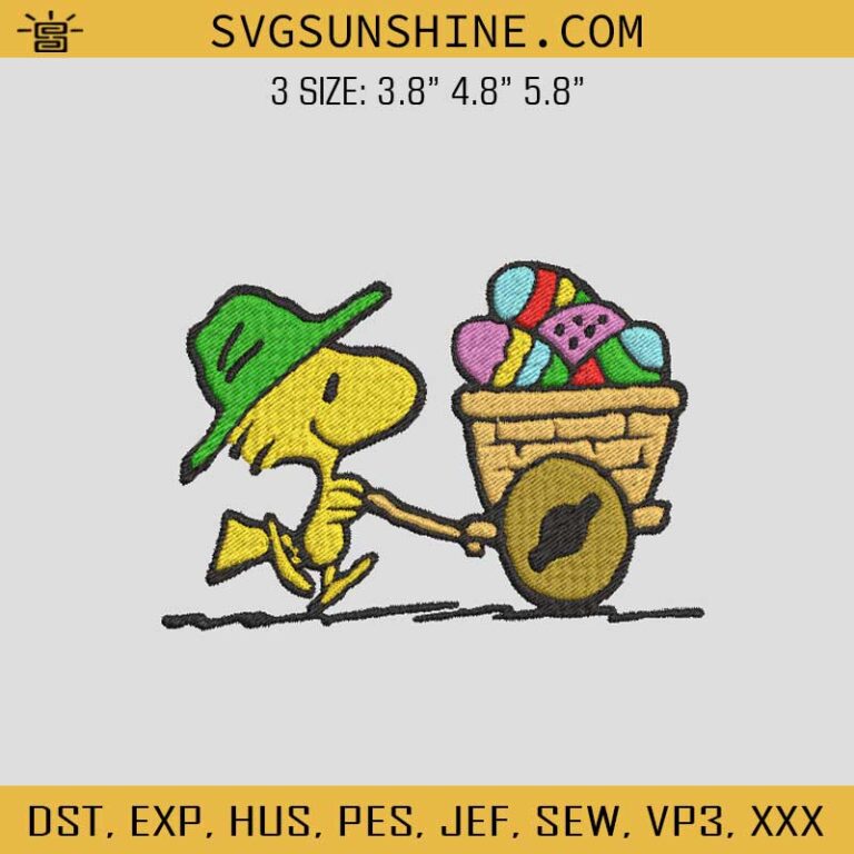 Woodstock Snoopy Easter Embroidery Designs, Woodstock Snoopy Easter