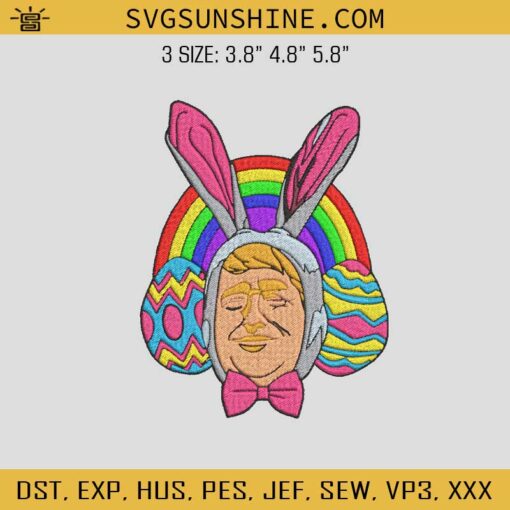 Donald Trump Easter Embroidery Designs, Donald Trump Easter Embroidery Design File