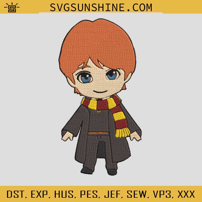Ron Weasley Embroidery Design, Harry Portter Embroidery Design
