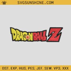 Dragon Ball Z Logo Embroidery Design, Dragon Ball Z Logo Machine Embroidery Design, Dragon Ball Z Embroidery Files