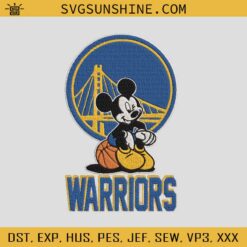 Golden State Warriors Embroidery Design, Mickey Golden State Warriors Embroidery Design