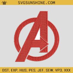 Avengers Embroidery Design, Avengers Embroidery Files, Avengers Logo Machine Embroidery Design