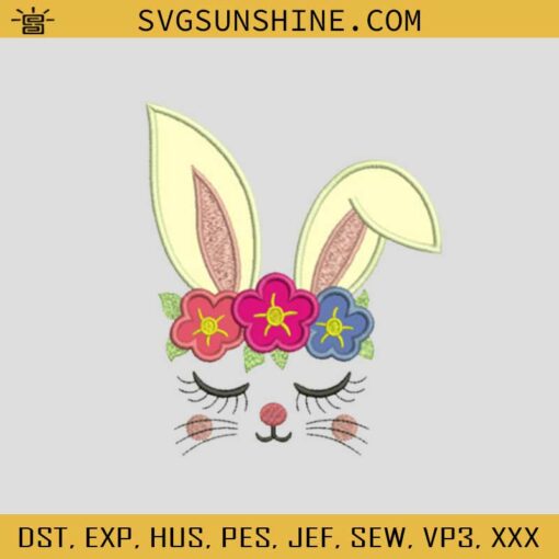 Bunny Ears Design, Bunny Ears Embroidery Files, Bunny Machine Embroidery Design