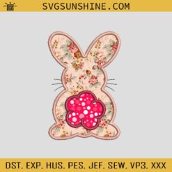 Bunny Easter Design, Bunny Easter Embroidery Files, Easter Machine Embroidery Design