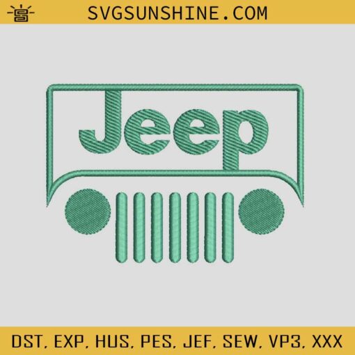 Jeep Embroidery Design, Jeep Car Embroidery Files, Jeep Machine Embroidery Design