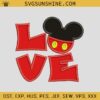 Love Mickey Mouse Embroidery Design, Mickey MouseEmbroidery Files, Disney Machine Embroidery Design