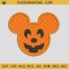 Mickey Halloween Embroidery Design, Mickey Head Pumpkin Embroidery Files, Halloween Machine Embroidery Design