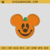 Mickey Pumpkin Embroidery Design, Mickey Halloween Embroidery Files, Pumpkin Machine Embroidery Design