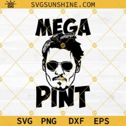 Mega Pint Johnny Depp SVG PNG DXF EPS Cut Files Digital Downloads