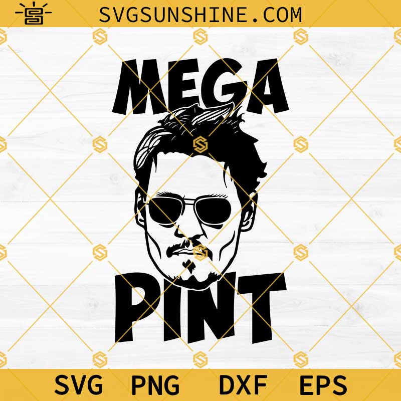 Mega Pint Johnny Depp SVG PNG DXF EPS Cut Files Digital Downloads