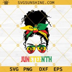 Juneteenth Lips SVG, Independence Day SVG, Afro SVG, Funny American African Girl SVG PNG DXF EPS Files