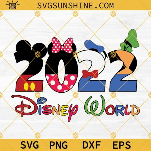 2022 Disney World SVG, Walt Disney World SVG, Mickey Disney SVG, Disney Character 2022 SVG, Magical Kingdom SVG