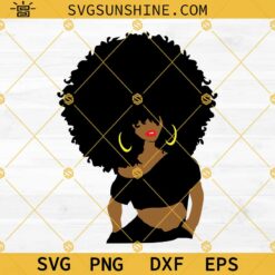 Afro Girl SVG, Afro Woman SVG, Afro Lady SVG, Black Woman SVG, Black Girl SVG