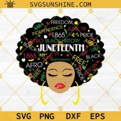 Juneteenth Melanin Black Women Natural Hair SVG, Juneteenth SVG, Black Women SVG, Black Girl SVG, Juneteenth Celebration SVG