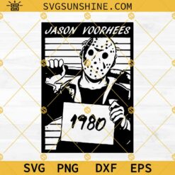 Jason Voorhees Friday the 13th SVG, Halloween SVG, Horror Movie Killers SVG PNG DXF EPS Cut Files For Cricut Silhouette