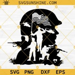 Soldier Scene SVG, Military Scene SVG, Military Clipart, Military Cutfile, Veteran SVG, Veteran Shirt SVG, Veteran Dad SVG, Military Dad SVG
