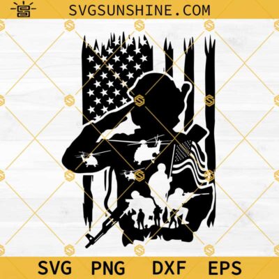 US Flag Soldier Scene SVG, Military SVG, USA Army SVG, Combat Scene SVG ...