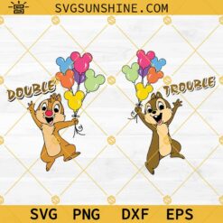 Trouble Double Chip And Dale SVG Bundle, Disney Couple SVG, Chip And Dale Shirt SVG, Disney Friend Shirt SVG
