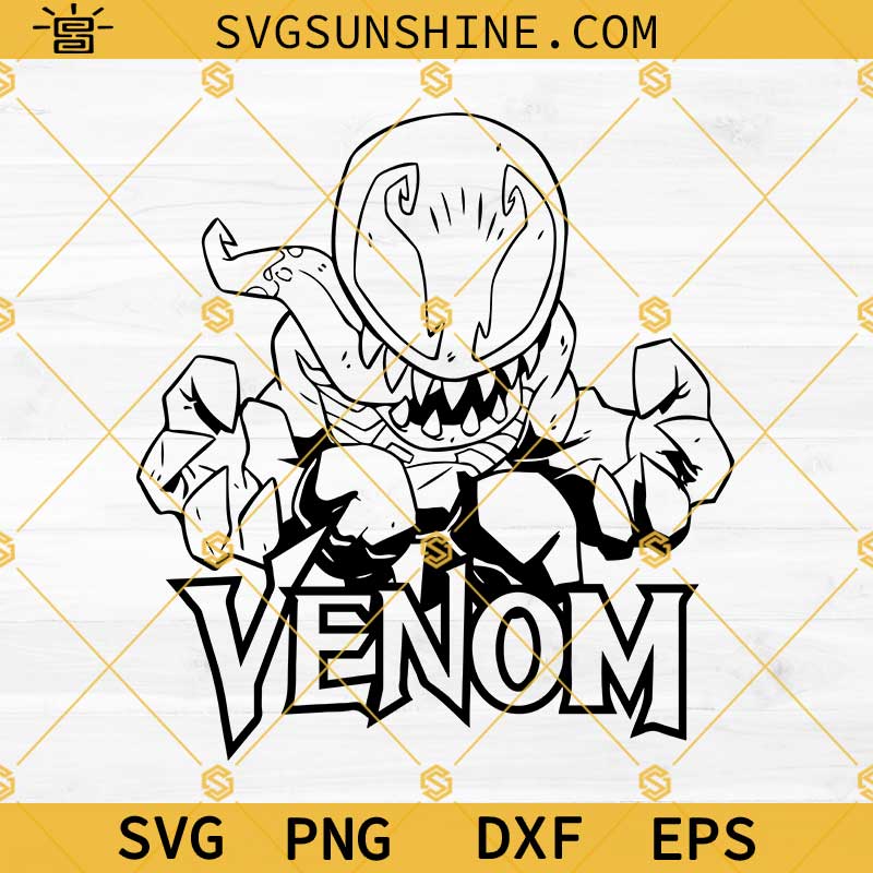 Venom Chibi SVG, Venom SVG, Venom PNG, Venom Vector Clipart