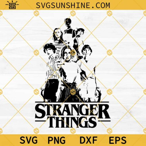 Stranger Things SVG, Stranger Things Characters SVG, Stranger Things Vector Clipart SVG PNG DXF EPS