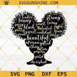 Black Girl SVG, Young Beautiful Black Girl SVG, African American Kids SVG