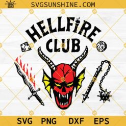 Hellfire Club Stranger Things 4 SVG, Stranger Things Season 4 SVG, Hellfire Club SVG PNG DXF EPS Digital Download