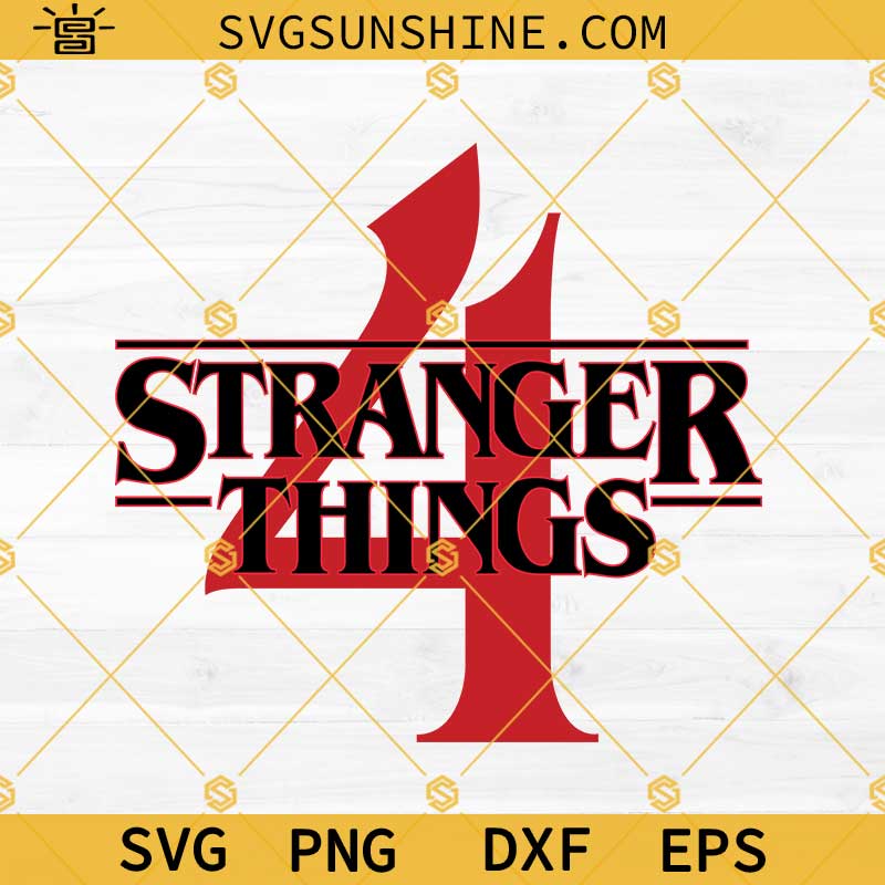 Stranger Things 4 Logo SVG PNG DXF EPS Vector Clipart Cricut Silhouette