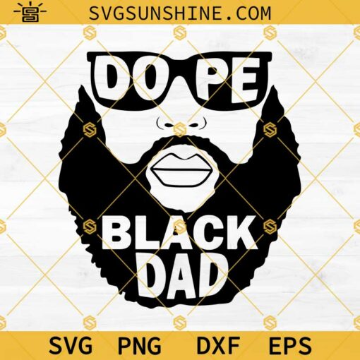 Dope Black Dad SVG, Bald Bearded Man SVG, Black Man With Beard SVG, Afro King Father’s Day SVG