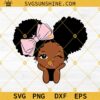 I Am Melanin Princess SVG, Peekaboo Girl SVG, Little Melanin Queen SVG, Cute Black African American Kids SVG