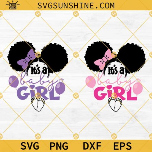 It’s A Baby Girl SVG, Peekaboo Girl SVG, Little Melanin SVG, Black Girl SVG Bundle