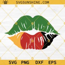 Juneteenth Afro Lips SVG, Black History Month SVG