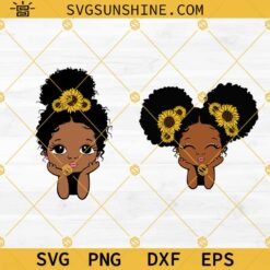Peekaboo Girl SVG Bundle, I Am Melanin Princess SVG, Little Melanin Queen SVG, Cute Black African American Kids SVG