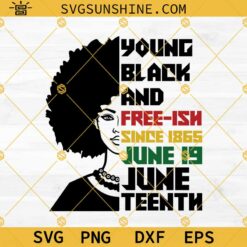 Young Black And Free Ish Since 1865 SVG, Juneteenth SVG PNG DXF EPS Files