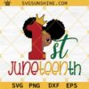 1st Juneteenth SVG, My First Juneteenth SVG, Peekaboo Girl SVG, Cute Black African American Kids SVG