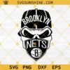 Brooklyn Nets Skull SVG, Brooklyn Nets SVG, Basketball SVG PNG DXF EPS