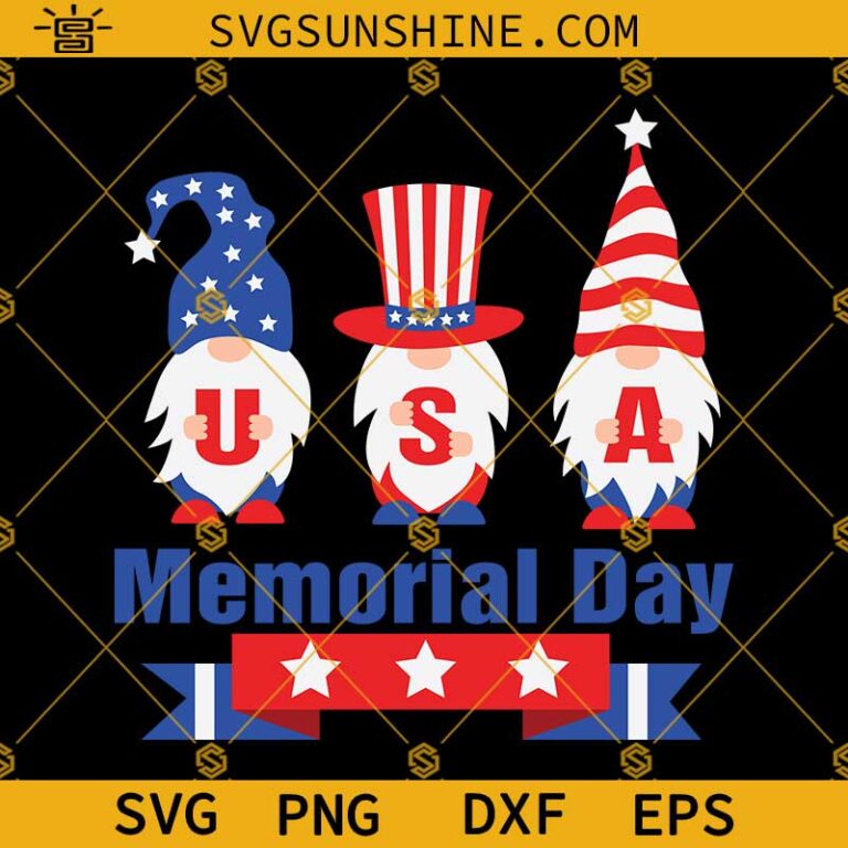 Memorial Day Gnomes SVG, 4th Of July Gnome SVG, Memorial Day SVG, USA ...