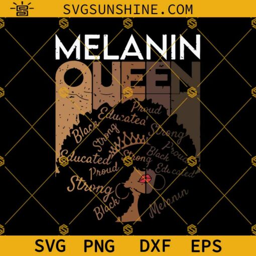 Melanin Queen SVG, Afro Girl SVG, Afro Queen SVG, Melanin SVG PNG DXF EPS Cricut