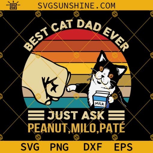 Best Cat Dad Ever SVG, Father’s Day SVG, Funny Cat Shirt SVG, Cat Dad SVG