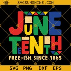 Juneteenth Free-ish Since 1865 SVG, Juneteenth SVG, Freeish SVG, Black History Month SVG Vector Clipart Silhouette Cricut