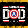 Captain Dad SVG, Marvel Superhero Father's Day SVG, Dad SVG