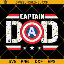 Captain Dad SVG, Marvel Superhero Father’s Day SVG, Dad SVG