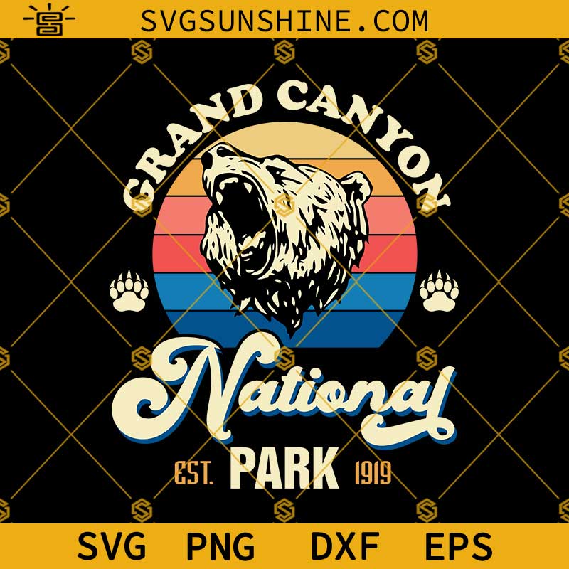 Grand Canyon National Park SVG, Grand Canyon National Park EST 1919 SVG PNG DXF EPS Cricut
