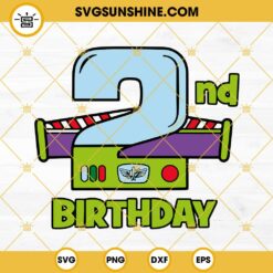 2nd Birthday Buzz Lightyear SVG, 2nd Birthday SVG, Two Buzz Lightyear SVG, Two Birthday Buzz Lightyear SVG