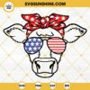 4th Of July Cow SVG, Patriotic Cow SVG, Independence Day SVG, American Flag SVG